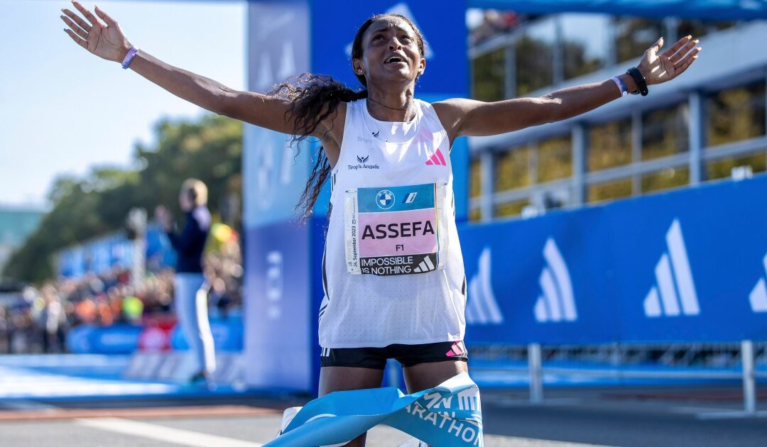 Women’s marathon world record shattered by Ethiopian runner Tigst Assefa